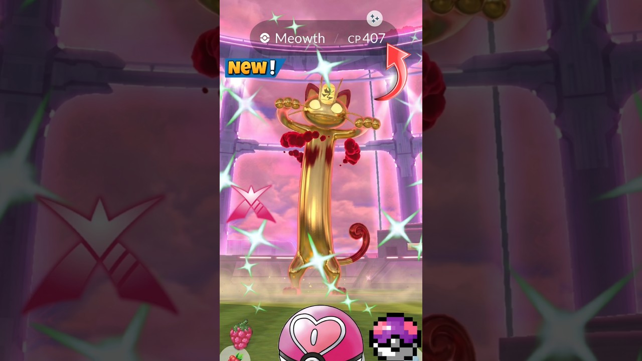 Finally I Got✨️Shiny Gigantamax Meowth Raid in Pokemon Go