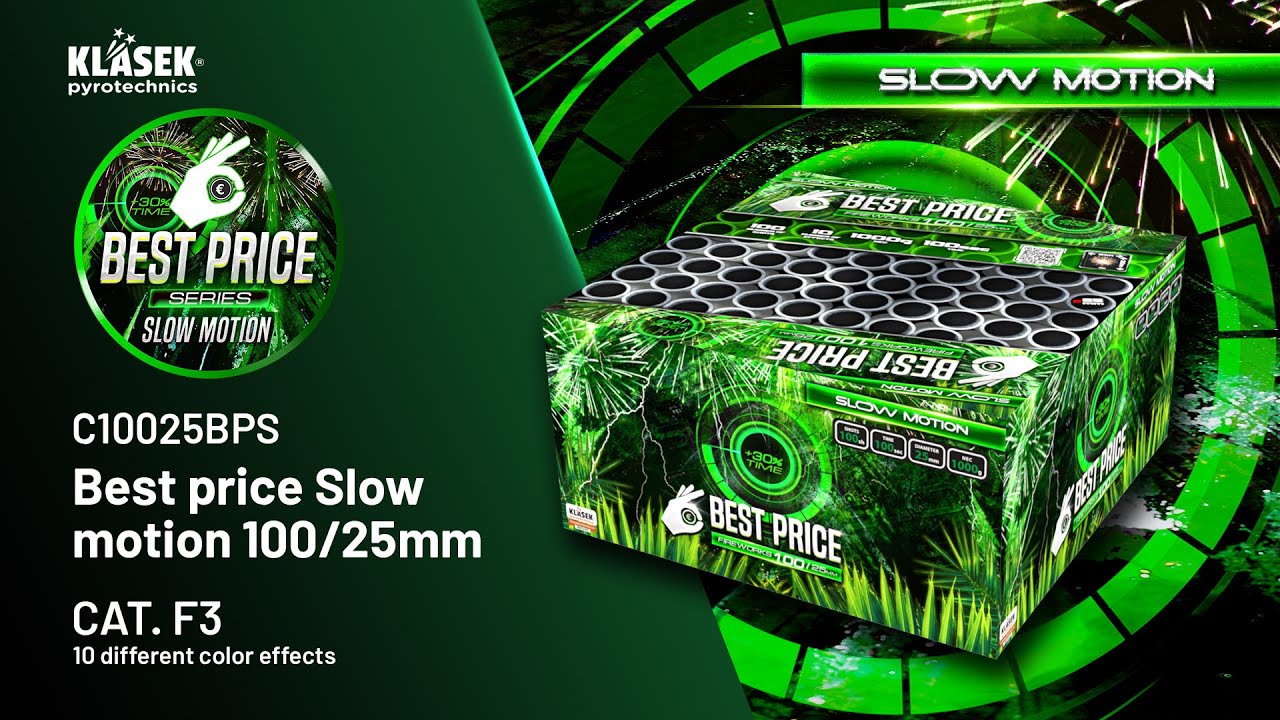 C10025BPS Best price Slow motion 100/25mm | Klasek pyrotechnics