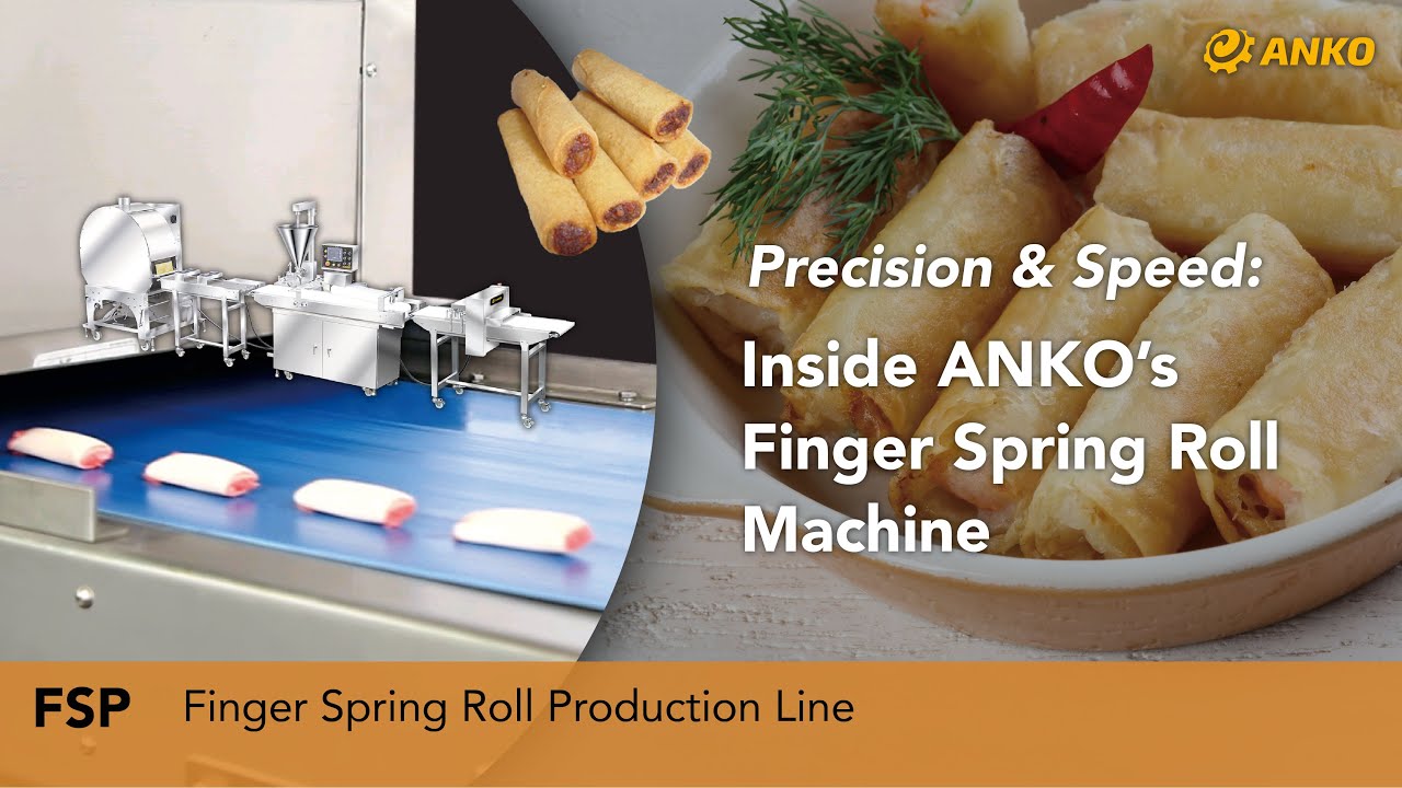 ANKO Automatic Finger Spring Roll Production Line #anko #FSP