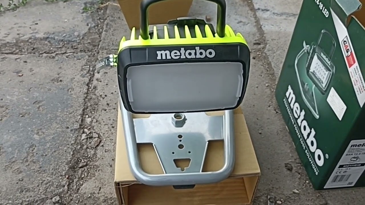 Распаковка и короткий обзор фонаря Metabo BSA14.4-18