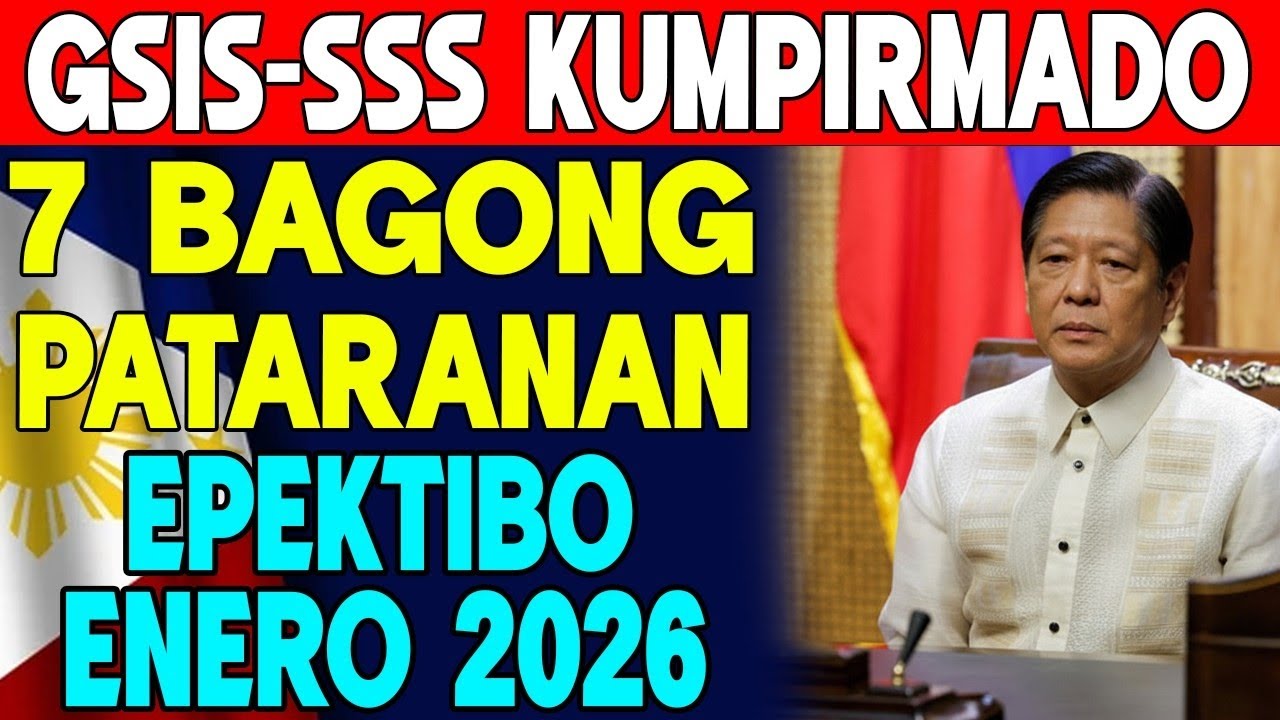 CONFIRMED: 7 New GSIS&ndash;SSS Pension Rules sa Enero 2026 &mdash; Ito ang Dapat Malaman ng Bawat Senior!