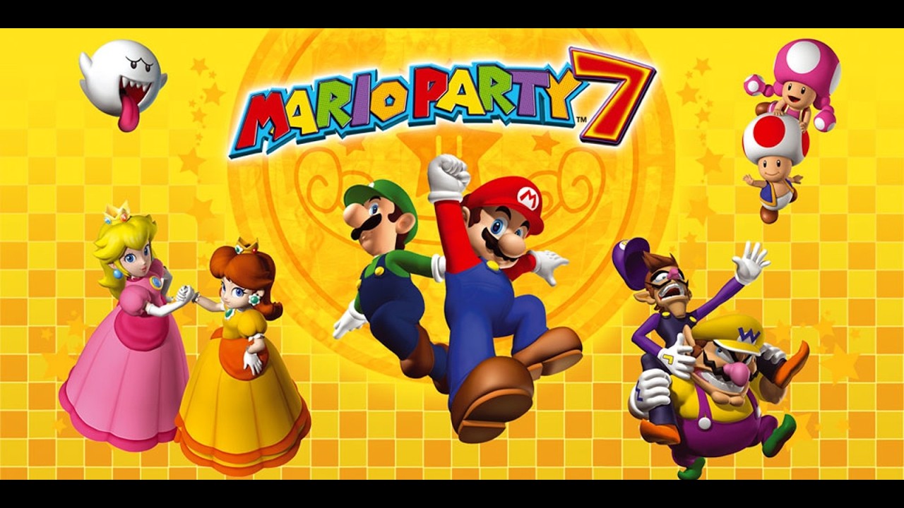 Mario Party 7 (GCN) - Part 34 - Neon Heights - Party Cruise Tag Battle - 15 Turns - Easy CPU (NC)