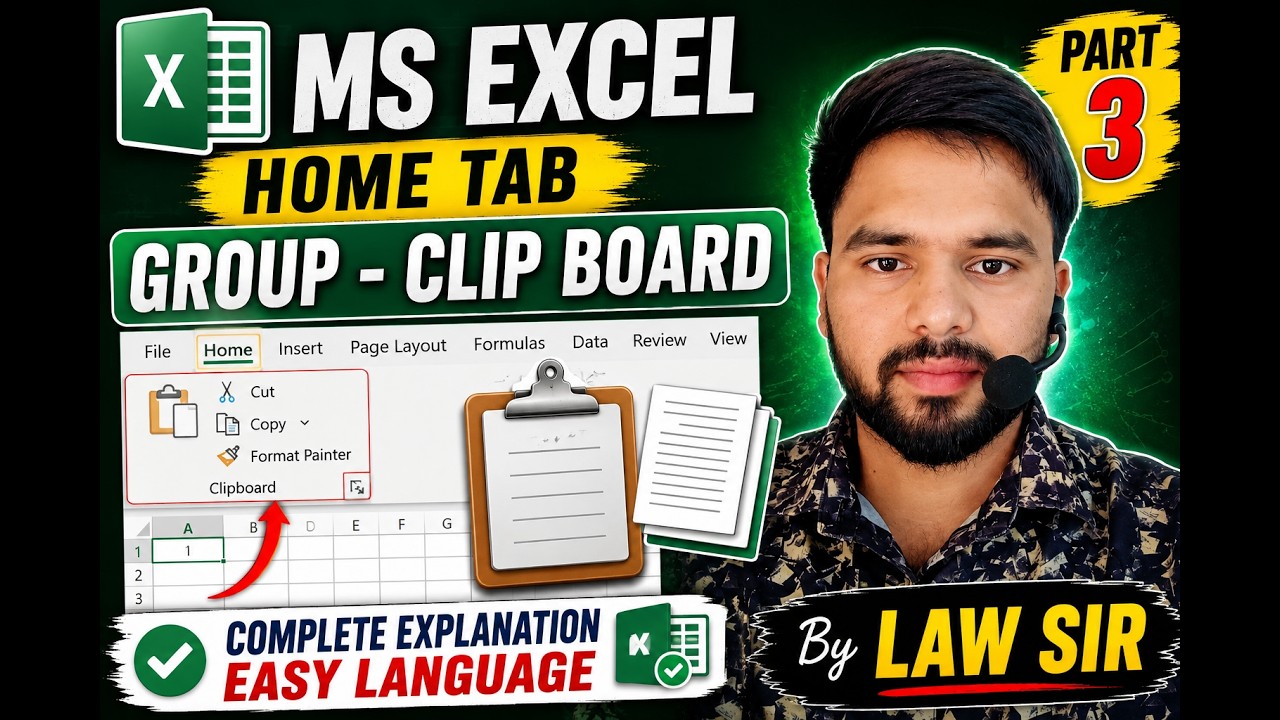 Ms Excel clipboard all Options !! Clipboard Option in MS Excel All Option