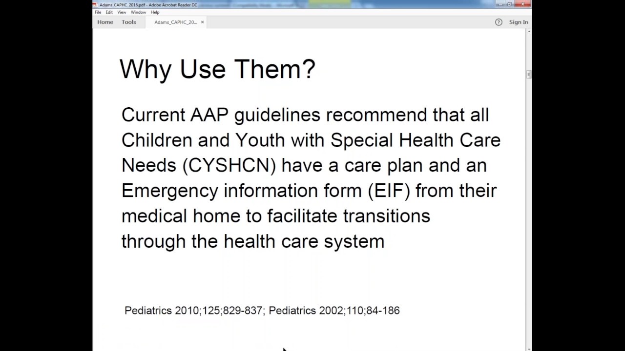 Care Plans for Children with Medical Complexity