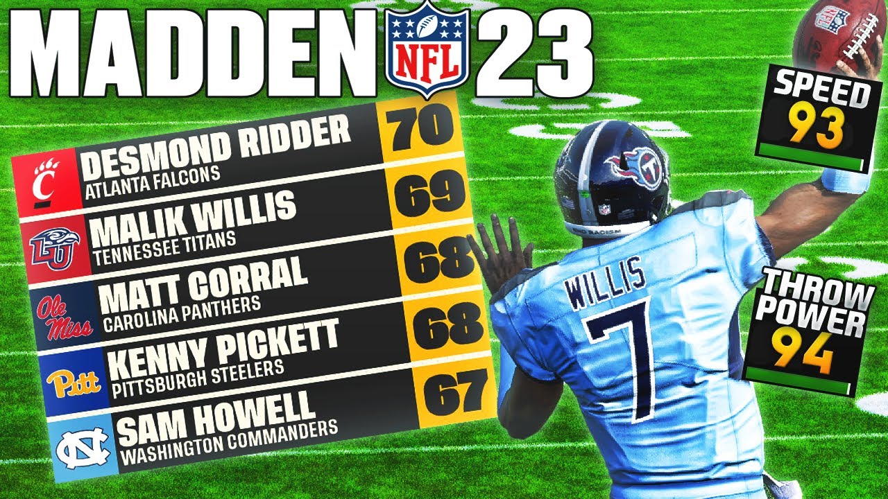 Madden 23 Rookie Quarterback Ratings | Madden 23 Franchise Tips