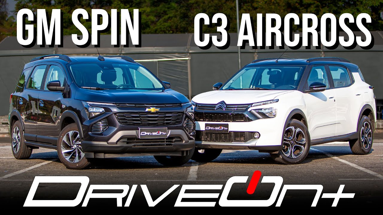 Spin ou Aircross? Qual melhor carro de 7 lugares? | Comparativo Chevrolet Spin e Citroën C3 Aircross