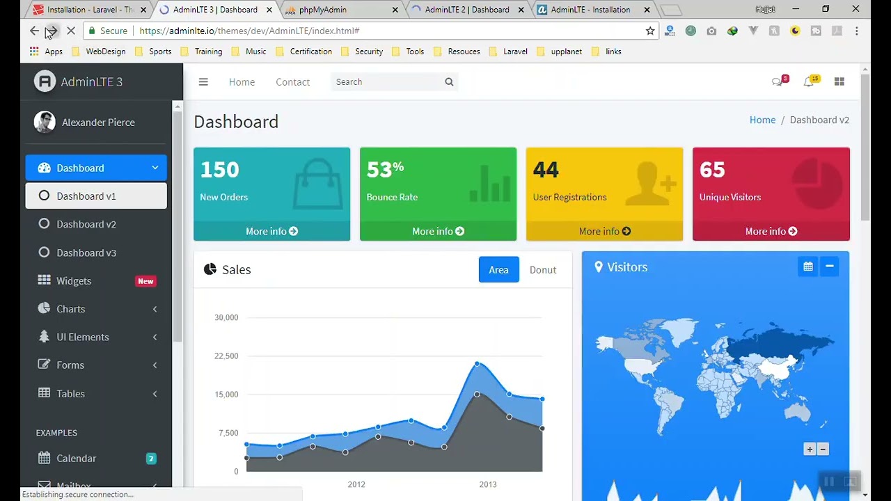 Installing AdminLTE 3 on Laravel 5 7 and Bootstrap 41