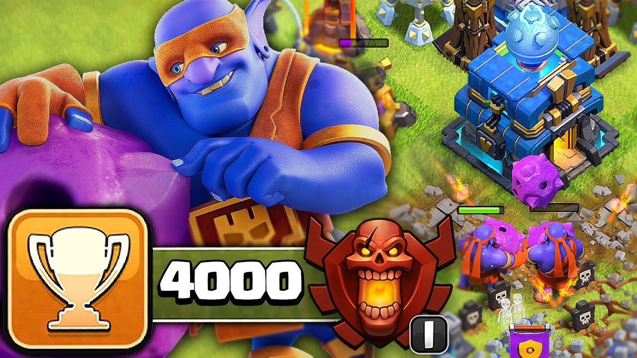 TH12 Trophy Pushing with Super Bowlers | Clash of Clans