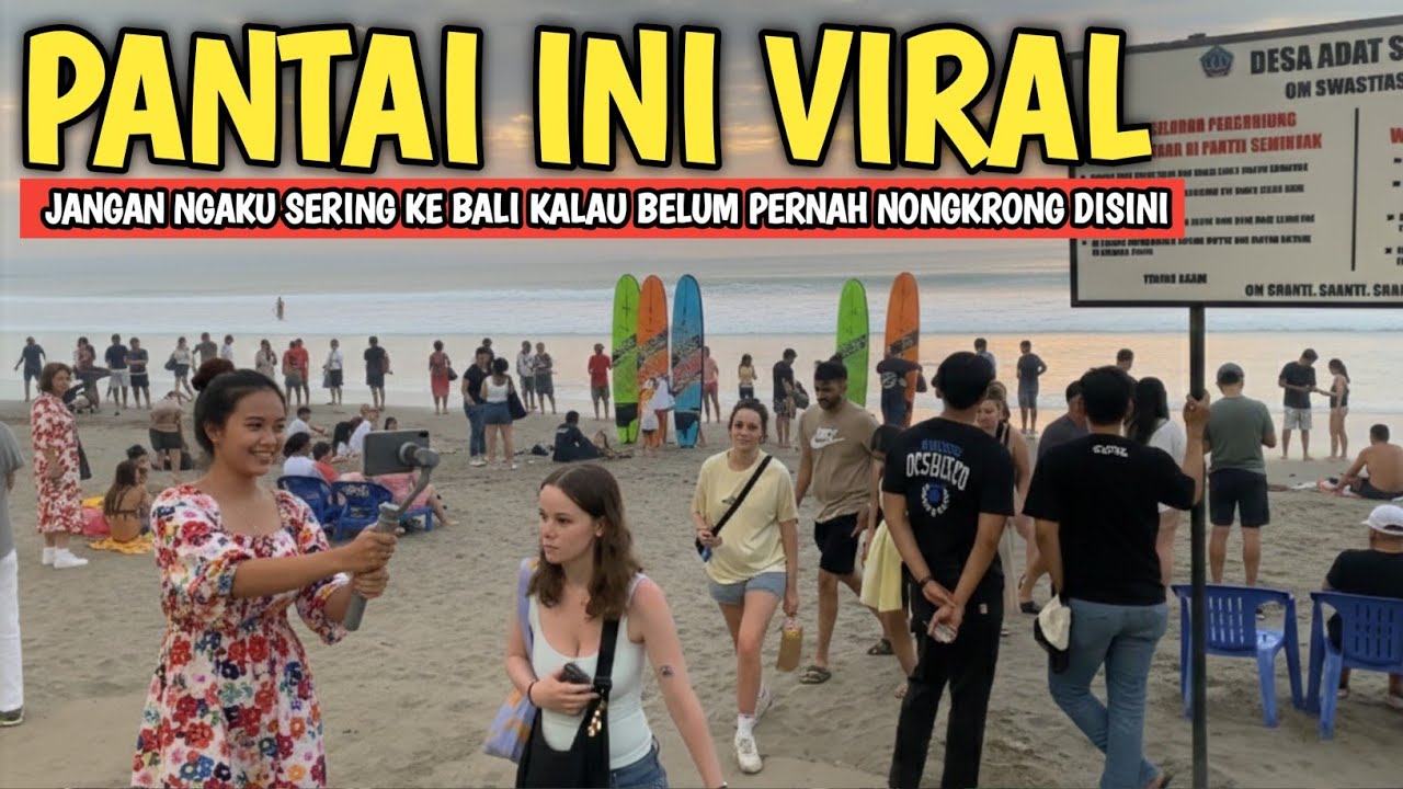WOW WISATA PANTAI DI BALI RAMAI DI PANTAI SEMINYAK BALI - BALI SAAT INI