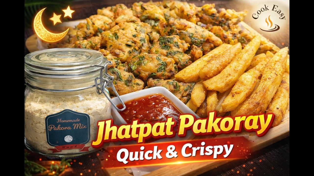 Crispy Pakora Recipe | Ramadan Special Jhatpat Pakoray by Cook Easy