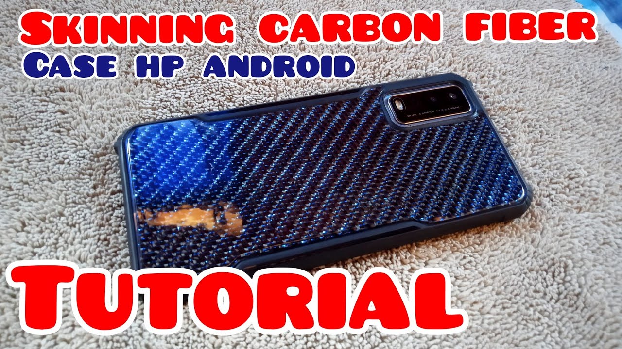cara skinning carbon fiber case hp android