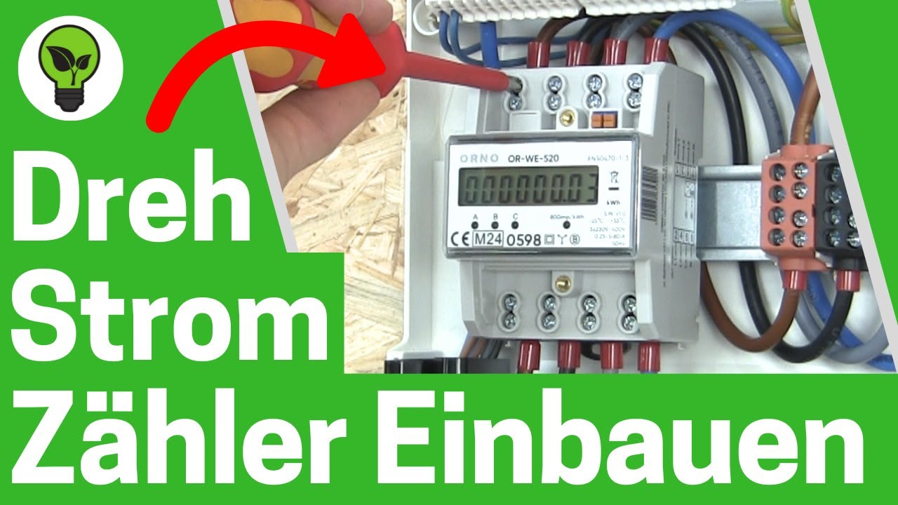 Digitalen Drehstromzähler Anschließen ✅ TOP ANLEITUNG: Wie Zwischenzähler für Hutschiene Einbauen???