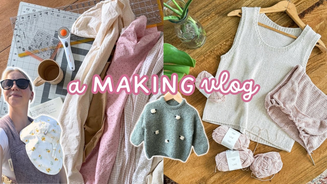 slow post-partum days & creative moments in motherhood | knitting, embroidery & summer sewing plans