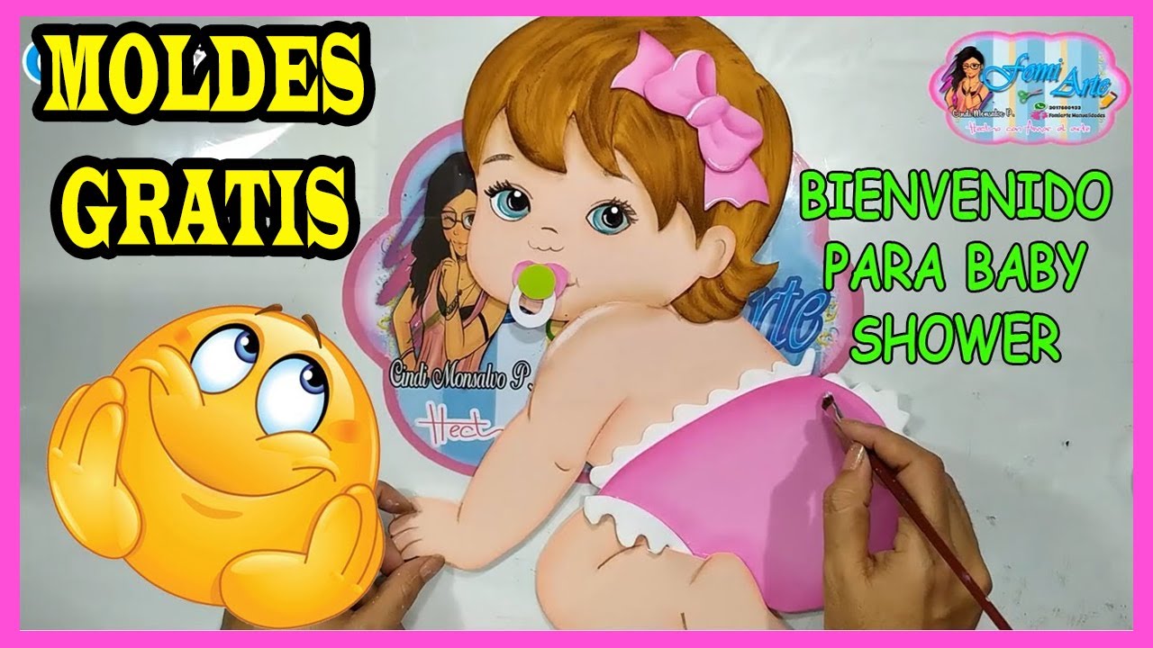 DIY COMO PINTAR UN BEBE EN FOAMI-GOMA EVA/ DECORACION PARA BABY SHOWER EN FOAMI♥️
