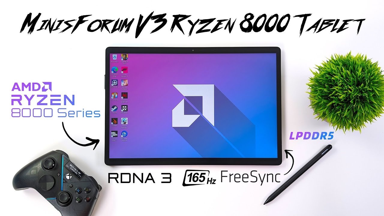 Это первый в мире планшет AMD Ryzen 3-в-1, и он БЫСТРЫЙ! Minisforum V3