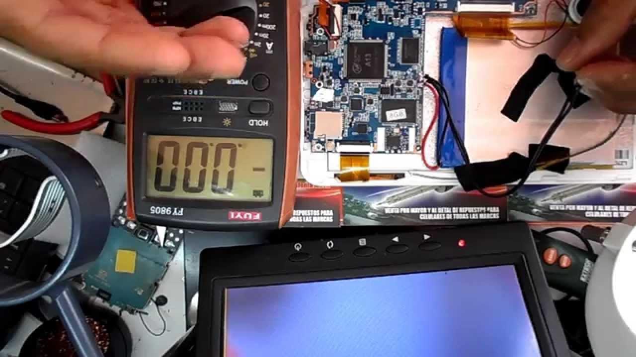 reparacion o revision de tablet bateria con signo de admiracion (¡)