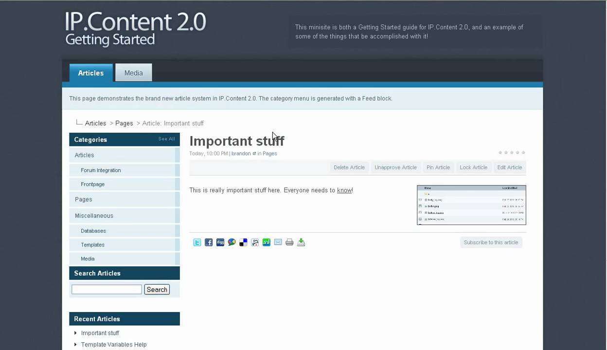IP.Content 2.0: Promote to Article