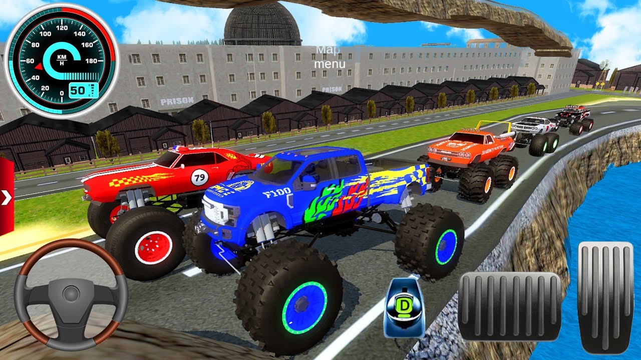 Jugabilidad de Offroad Outlaws Five Monster Trucks | Five Players Gameplay.