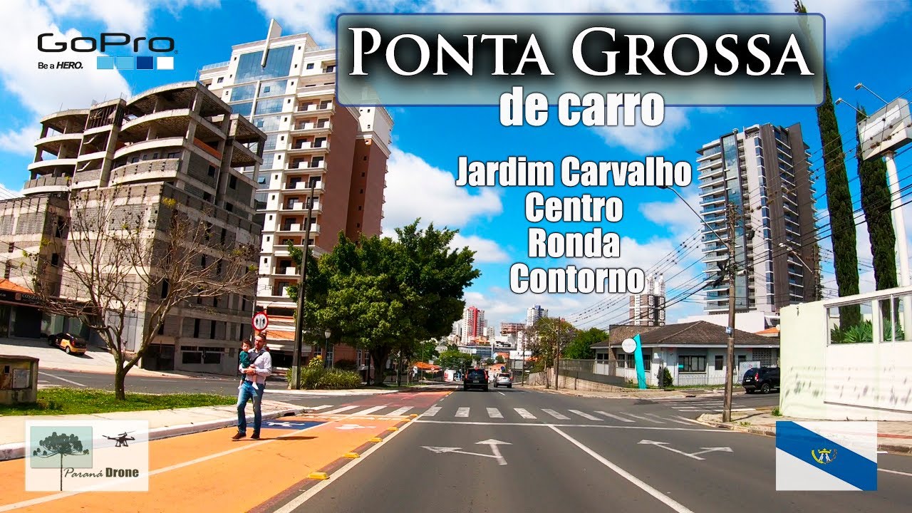 De carro por Ponta Grossa, bairros Jd. Carvalho, Centro, Ronda e Contorno! #gopro #pontagrossa