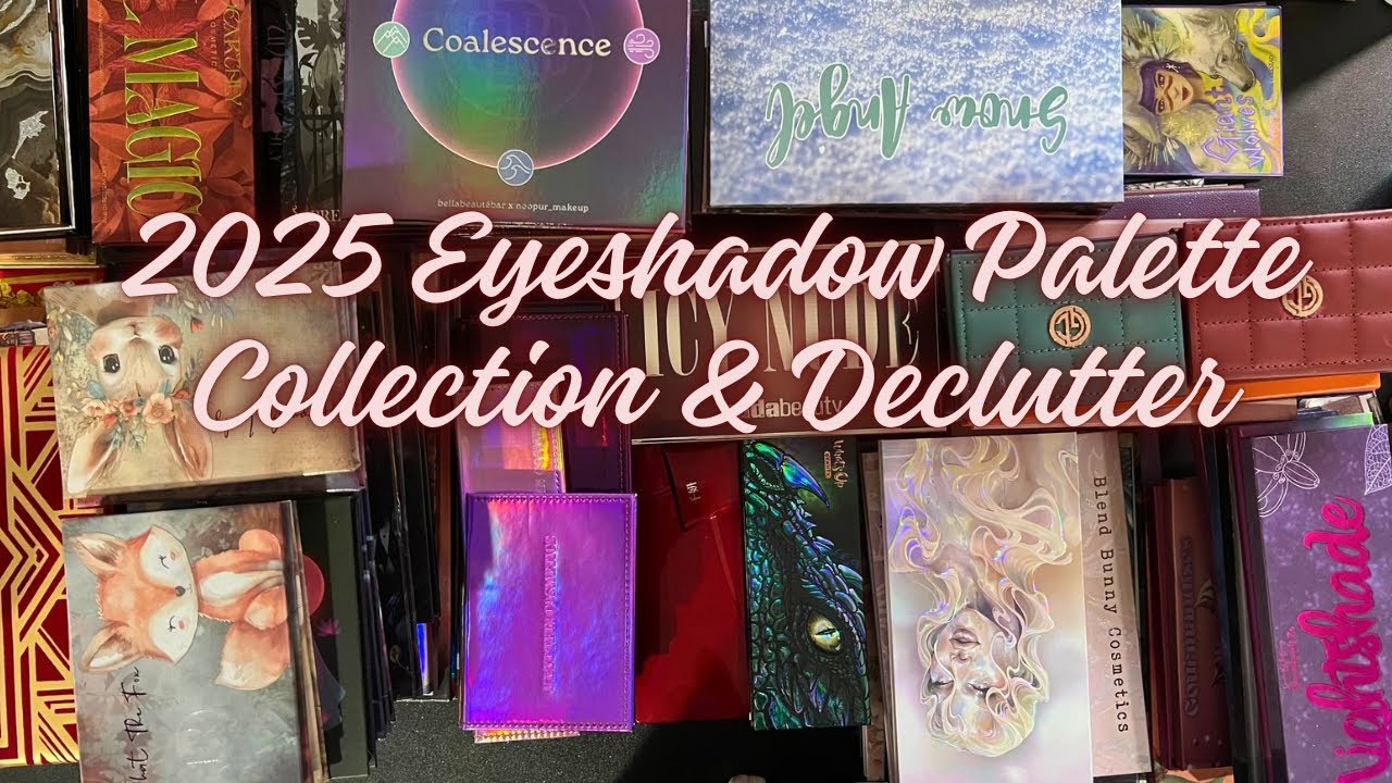 2025 EYESHADOW PALETTE COLLECTION & DECLUTTER | SMITHY SONY