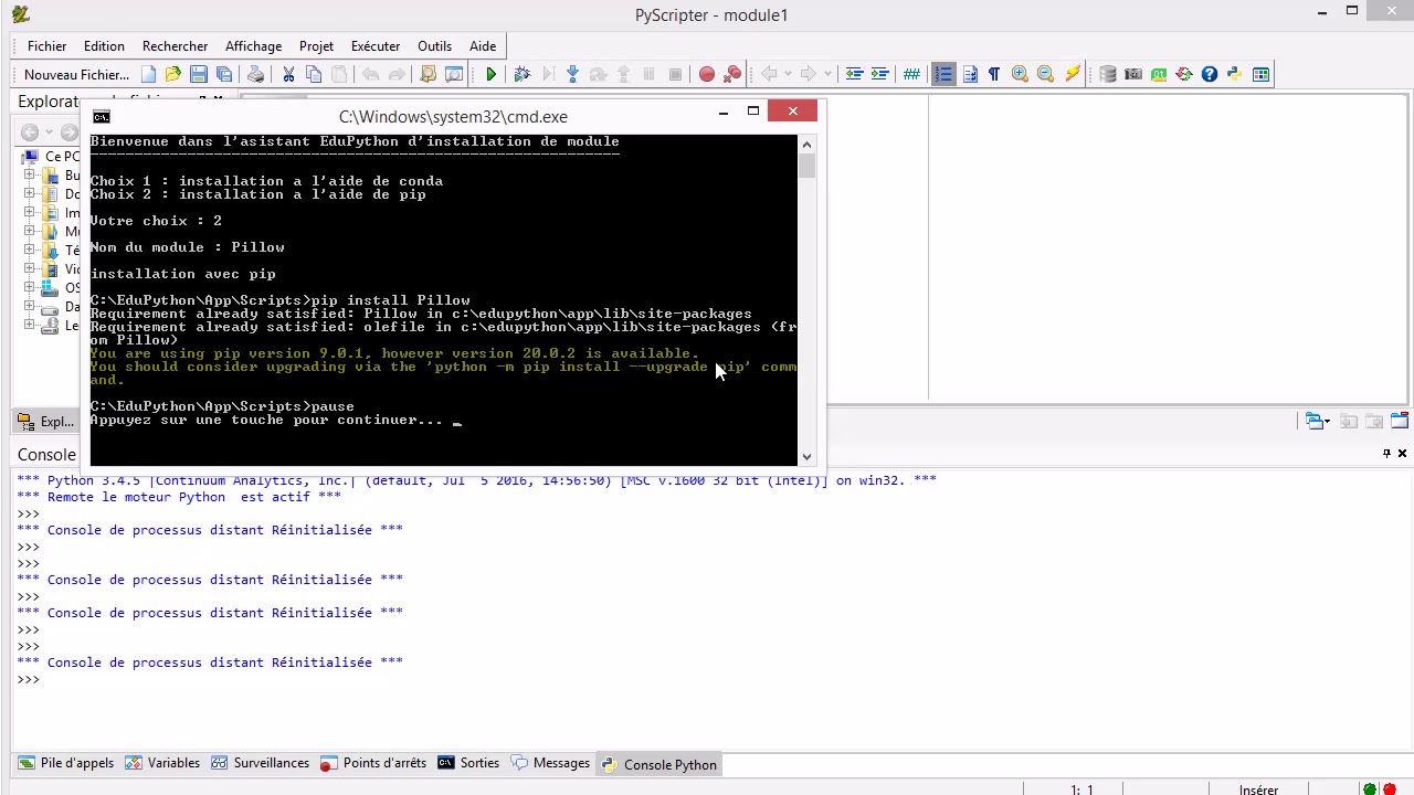 SNT Installation Module complémentaire dans EduPython