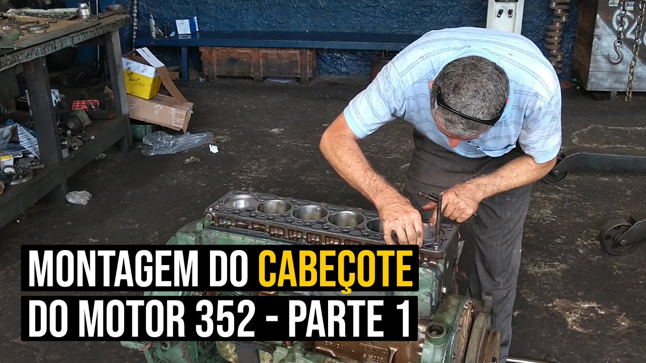 Montagem do cabeçote do motor 352 #1
