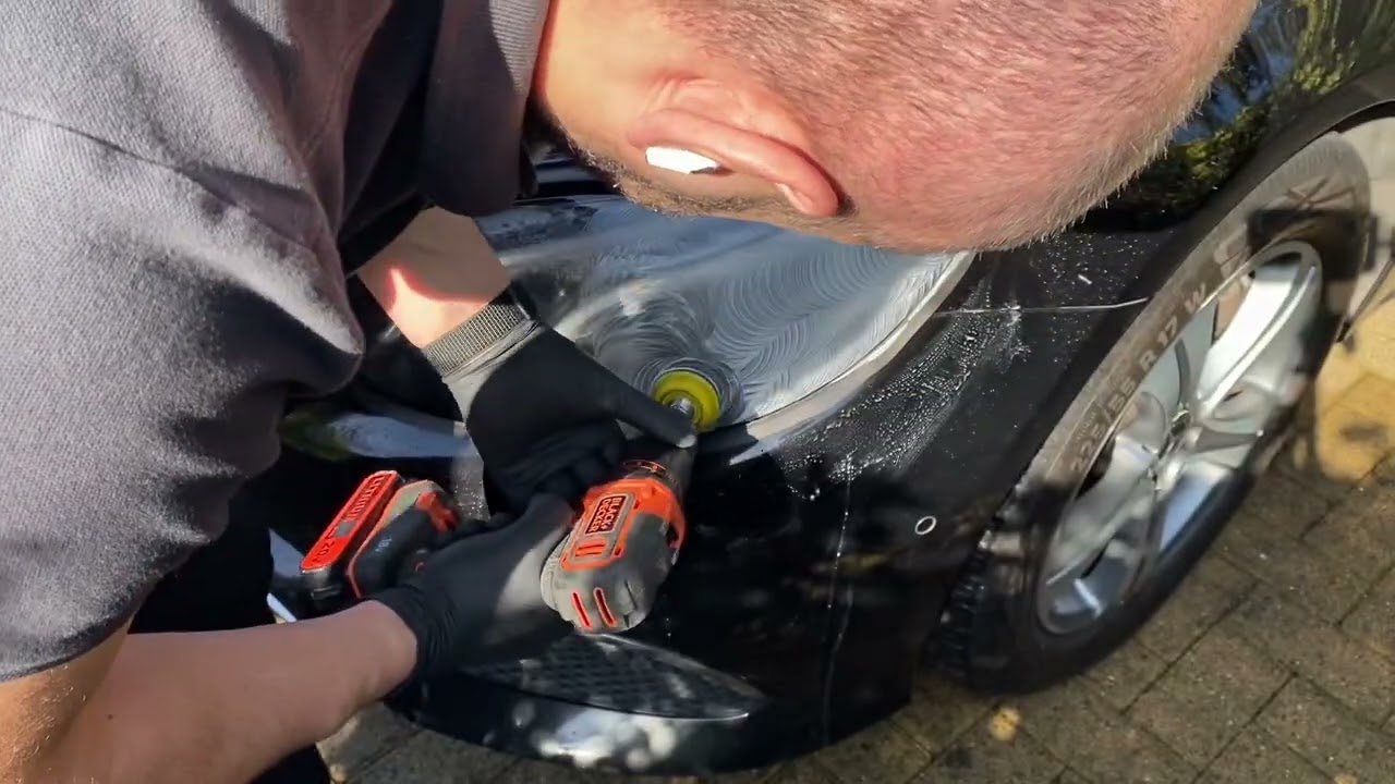 Headlights restoration step by step.