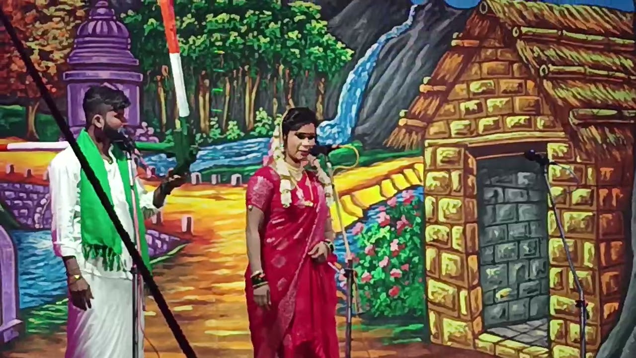 ನೇಗಿಲ ಹೊತ್ತ ರೈತ ಮೇಘರಾಜ ನನ್ನು ಬರಮಾಡಿಕೊಳ್ಳಲು ನೇಗಿಲ ಹಿಡಿದ ಹೊಲದಲ್ಲಿ ಹಾಡುತ ಹಾಡನ್ನು ಅರ್ಥಗರ್ಭಿತ  ದೃಶ್ಯ