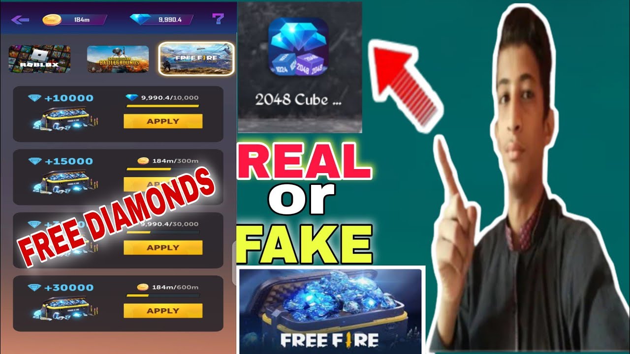 2048 cube winner free fire real or fake | 2048 real or fake