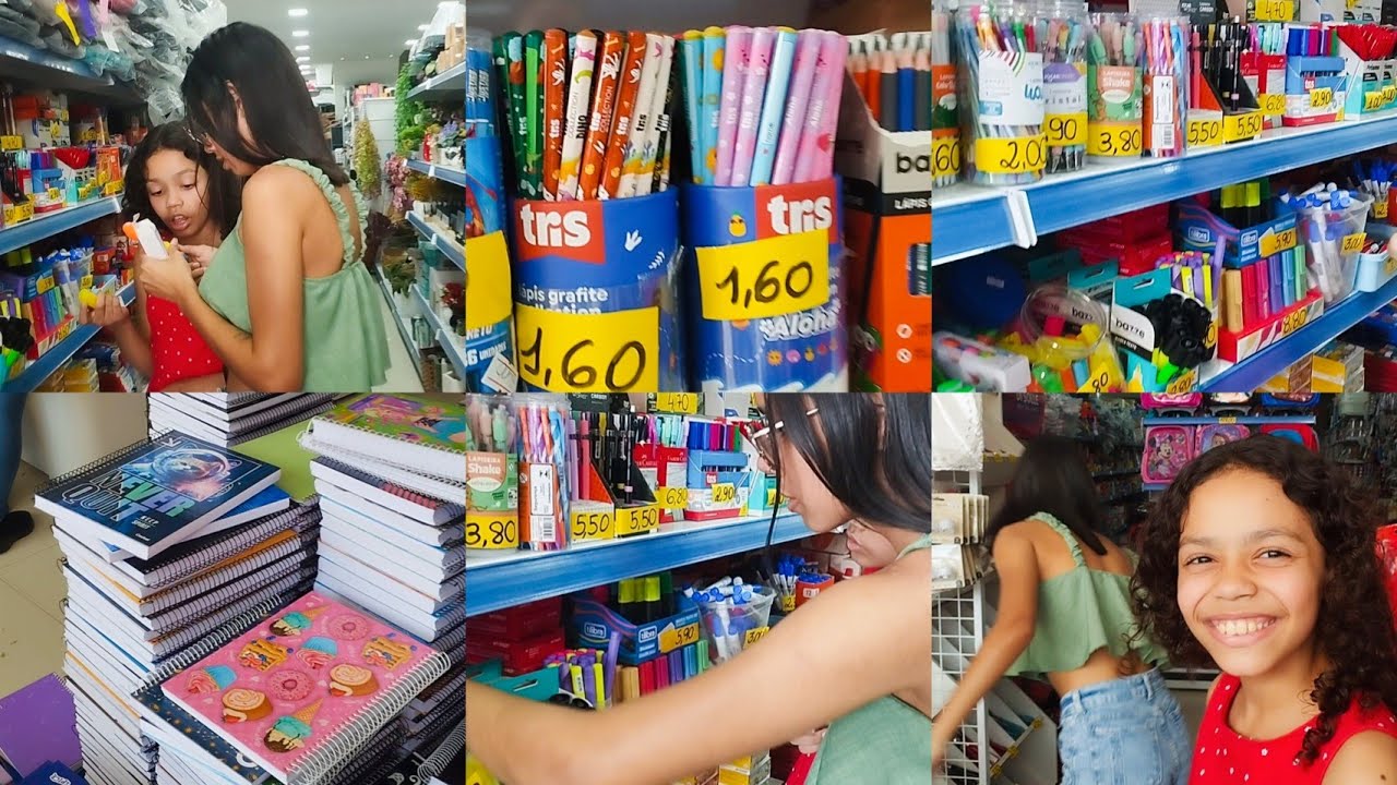 COMPRANDO MATERIAL ESCOLAR DAS MINHAS FILHAS em 2025