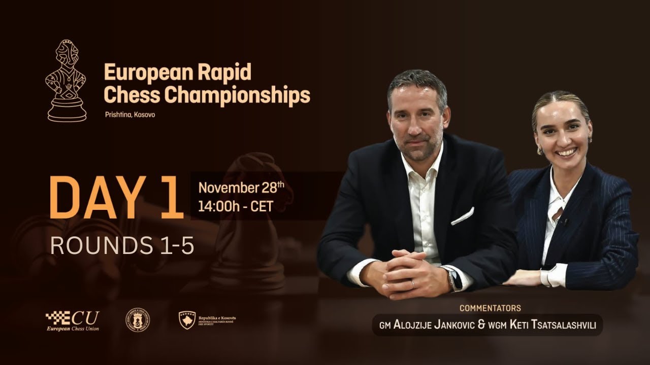 European Rapid Chess Championship 2025 | Day 1 | Rounds 1-5