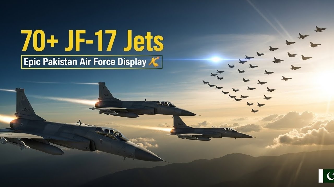 “70+ JF-17 Thunder Jets Flying in Perfect Formation | Pakistan Air Force