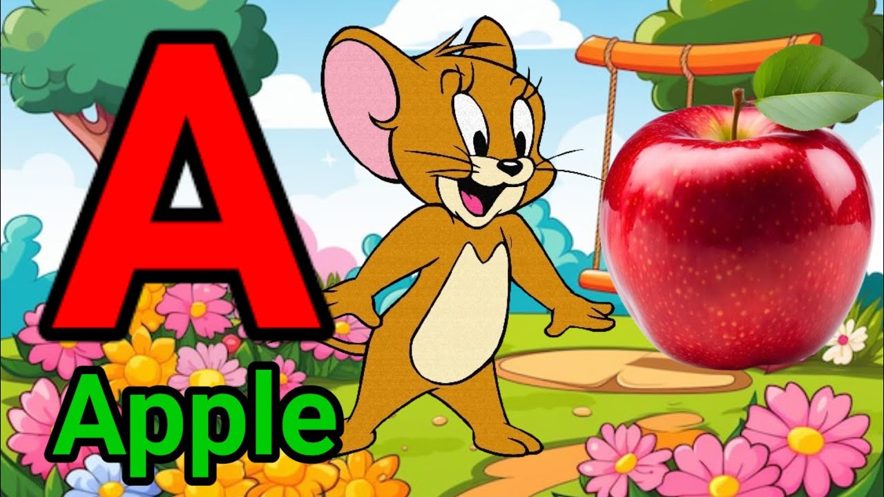 A for apple, abcd rhymes video, abcd song, abcd learning, a for apple b for bus song  00057