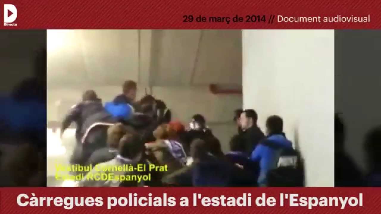 Càrregues policials a l'estadi de l'Espanyol