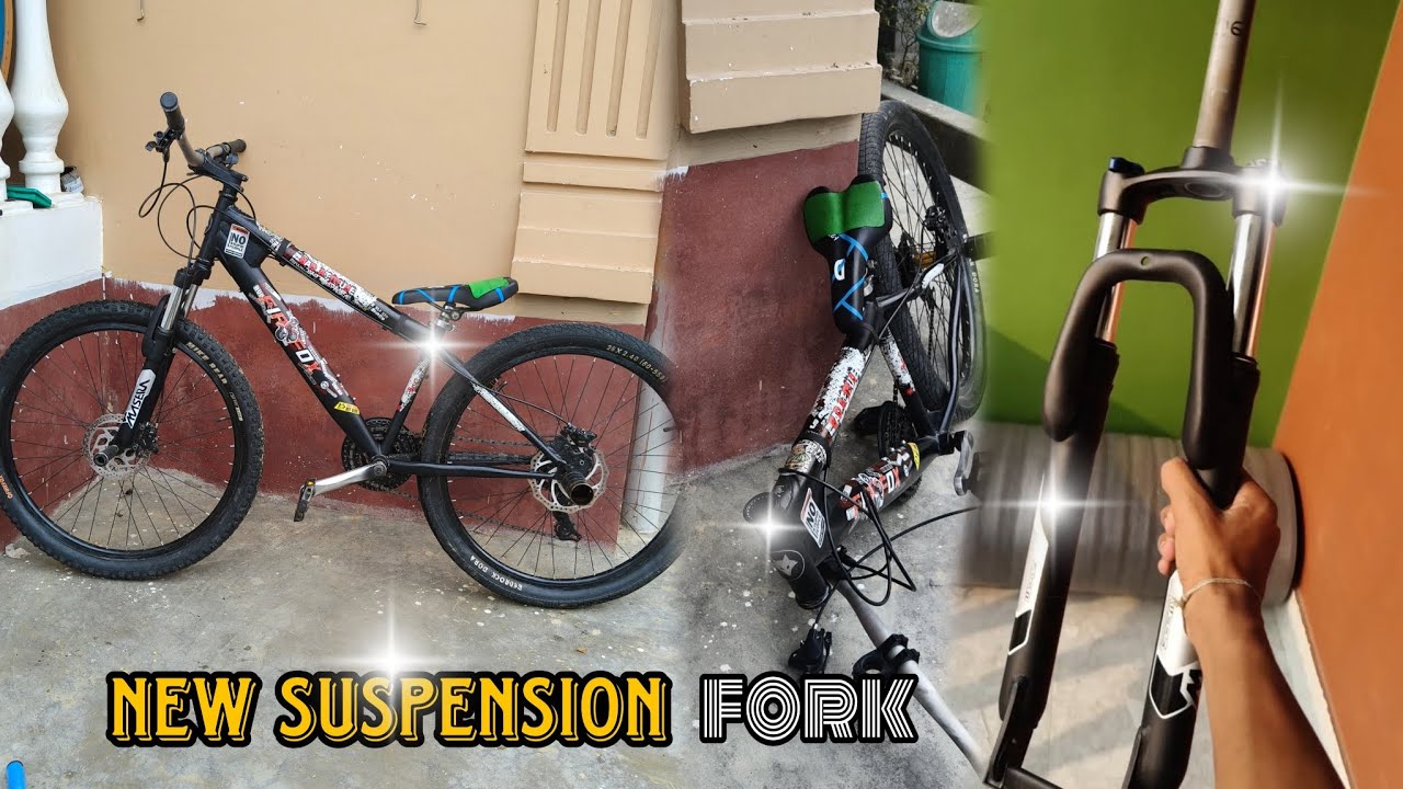 Finally new suspension fork laga diya cycle me ❤️‍🔥