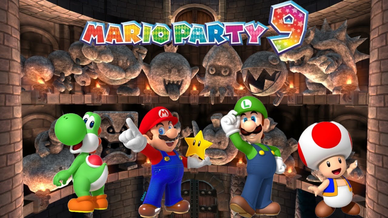 DOMINATING THE BOSSES:Mario Party 9:Boss Rush:Yoshi vs Mario vs Luigi vs Toad