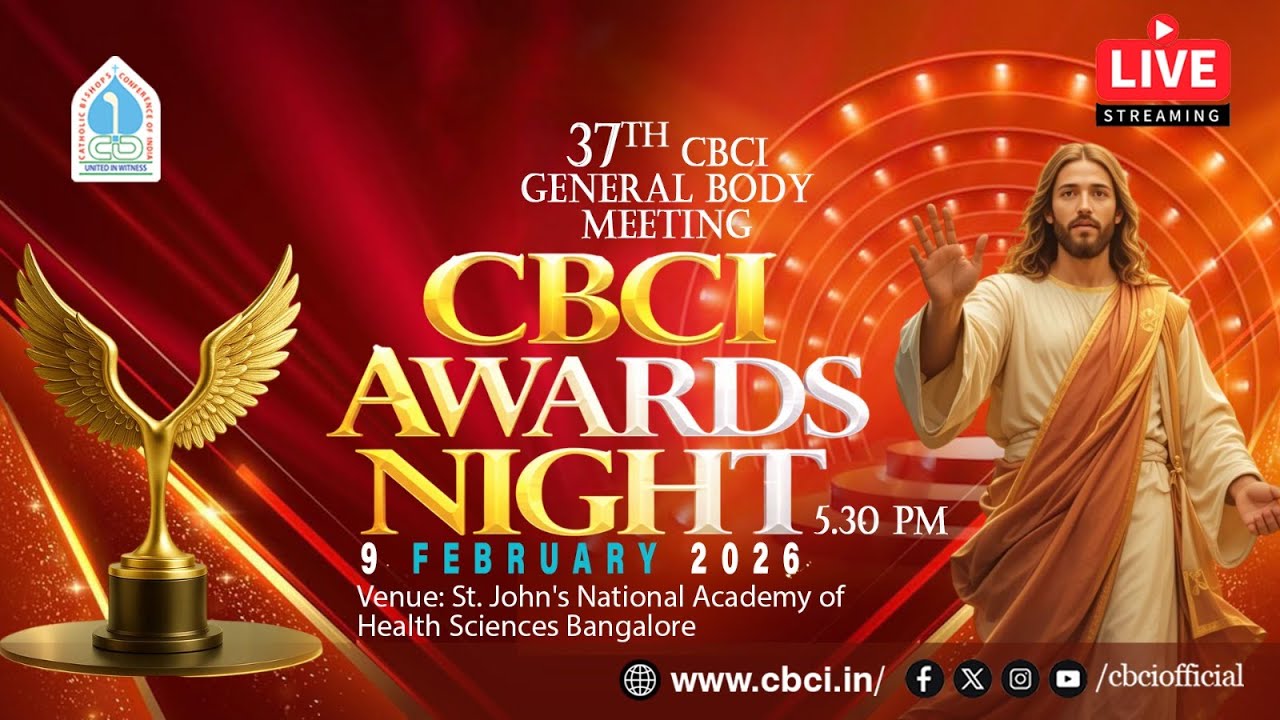 LIVE | CBCI Awards Night 2026 | 37th CBCI General Body Meeting | 5:30 PM | 9th February 2026