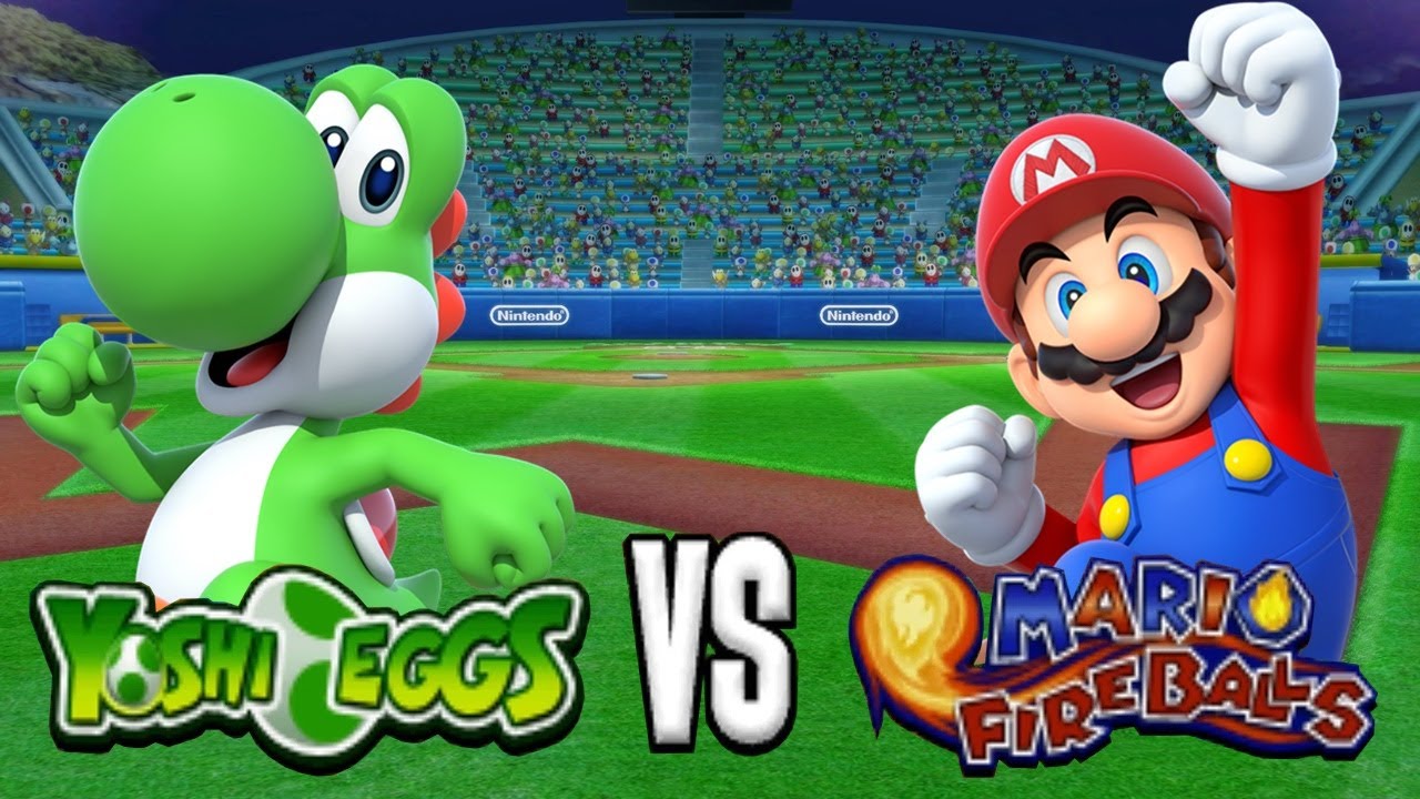 Mario Super Sluggers - Team Yoshi Vs. Team Mario
