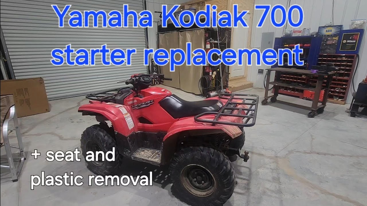 Yamaha Kodiak 700 starter replacement/ seat & plastic removal