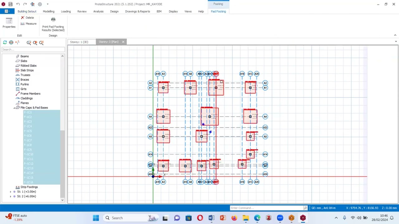 Design of piles and pile caps with Prota structure