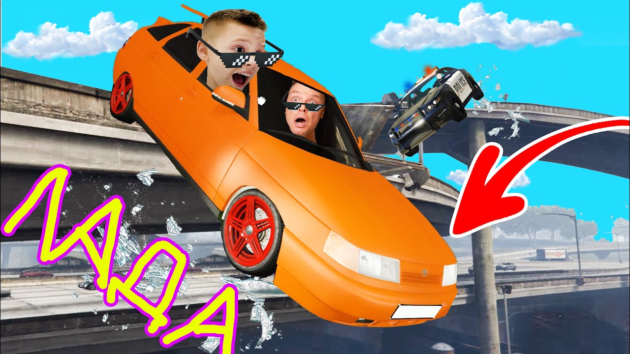 ЧТО, будет с ЛАДА ВАЗ 2112 в GTA 5 за ГОНКУ против ПОЛИЦИИ? Летсплей от Игорюшины Игруши