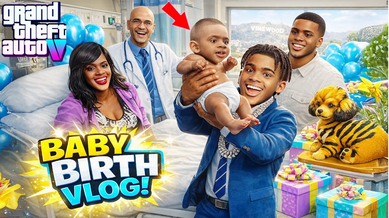 😍👶🏽❤️ Kid Franklin’s Mom Baby Birth Vlog 😍👶🏽❤️GTA 5 Kid Franklin Real Life Mod S1 EP84