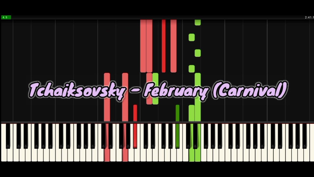 Tchaikoskovy - February (Carnival) [Piano Tutorial/Cover]