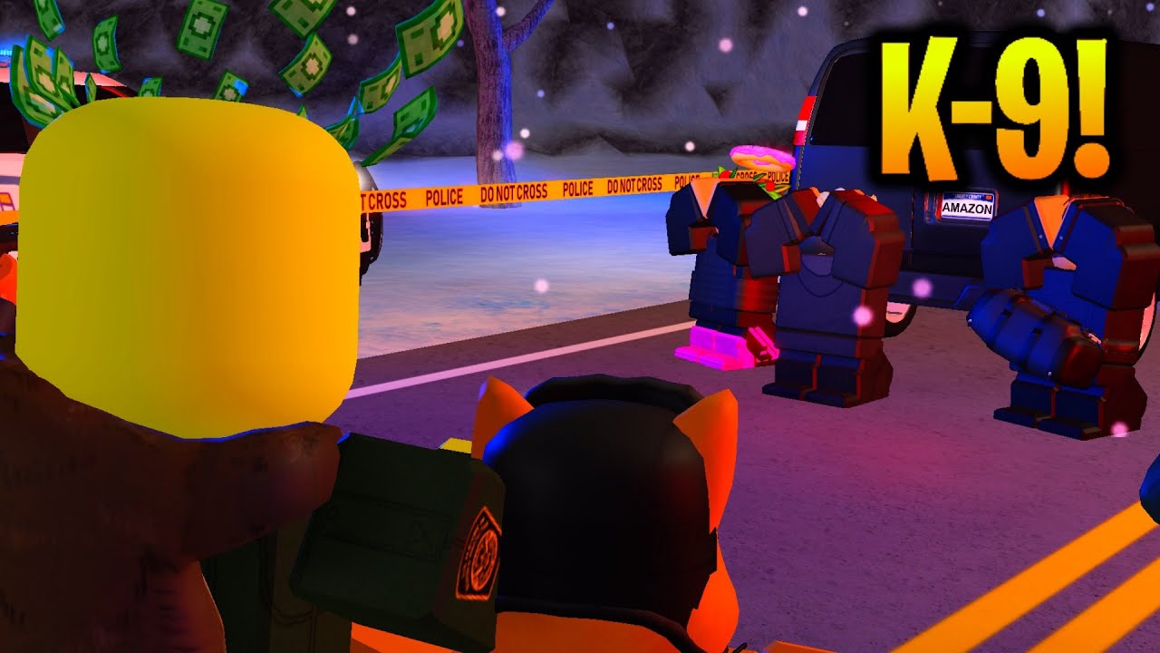 K9 DOG FINDS EXPLOSIVES IN CRIMINALS VANS AT THE BORDER! *PURSUIT* ER:LC Roblox Roleplay