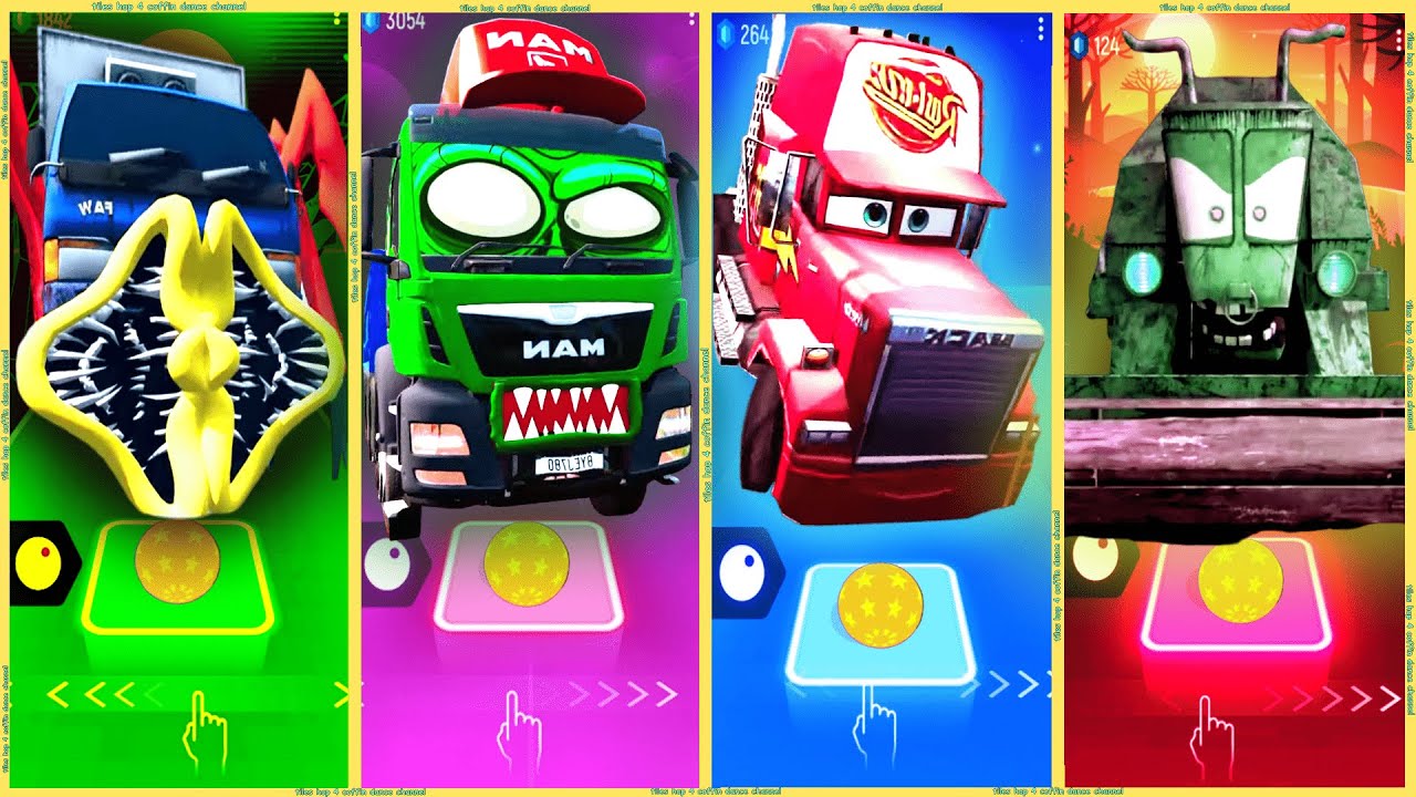 coffin dance - Truck eater vs Truck eater zombie vs Mack Truck vs Combain eater | tiles hop 🔥😲👍👍