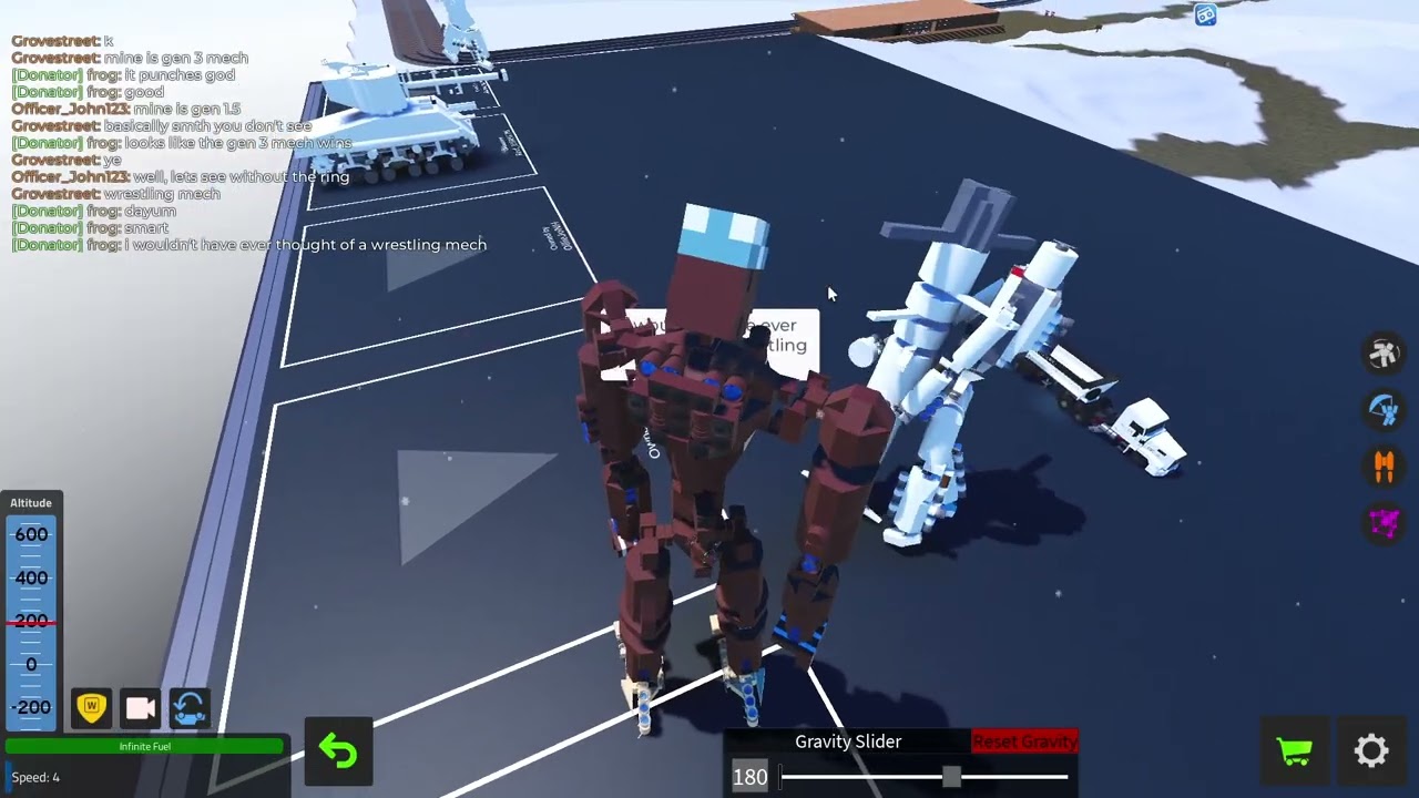 A mech battle        (. Plane crazy