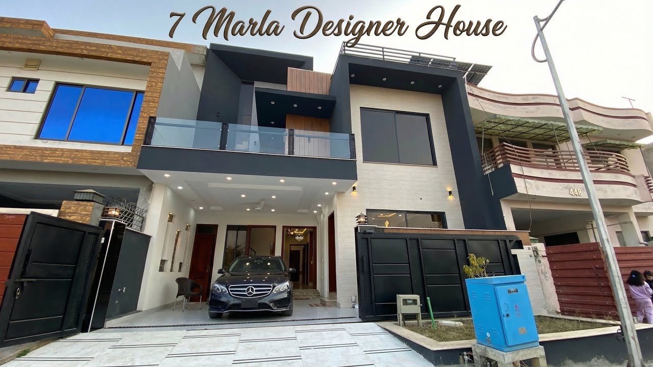 7 Marla Modern Designer House | Stylish Interior & Beautiful Front Elevation #houseforsale 
