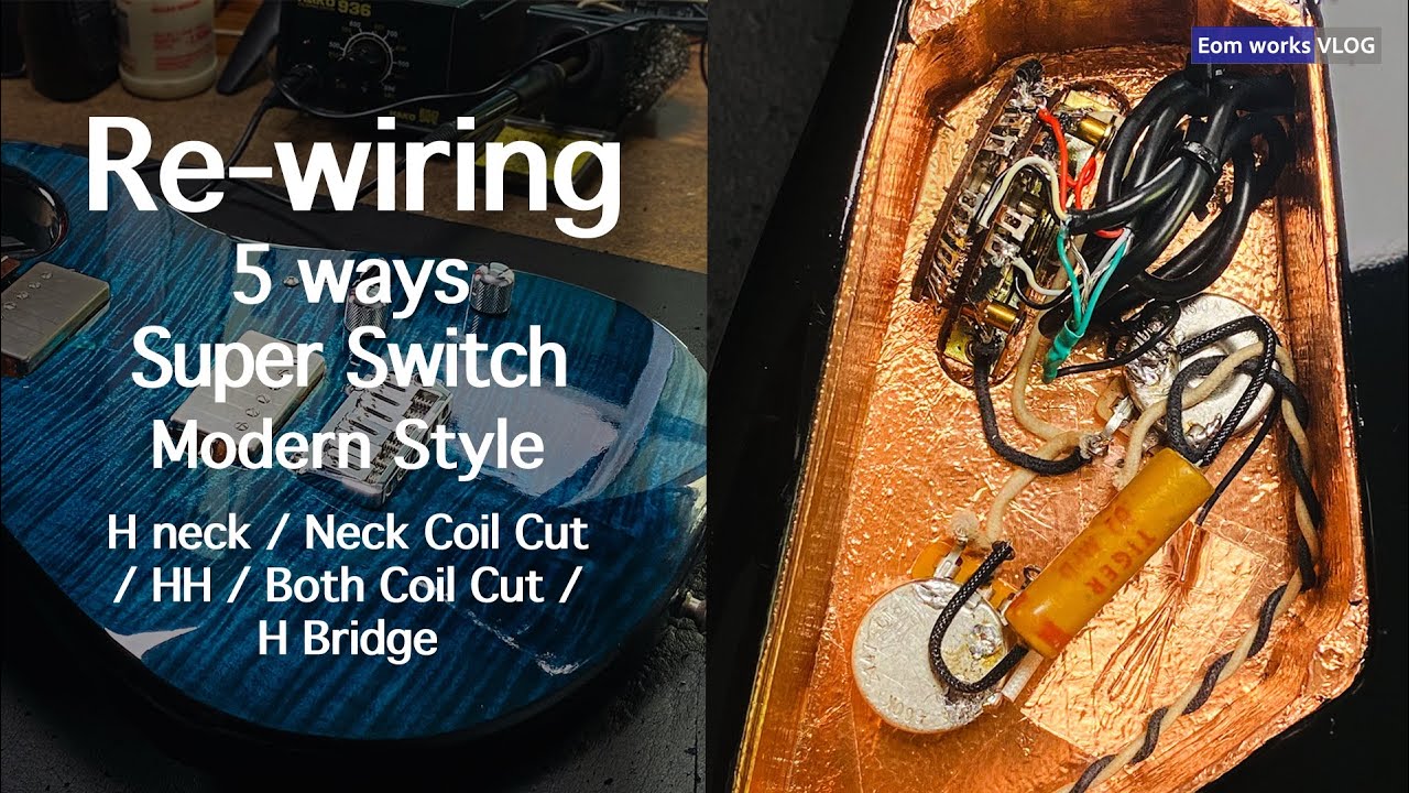 Re-wiring 5 ways super switch modern style.