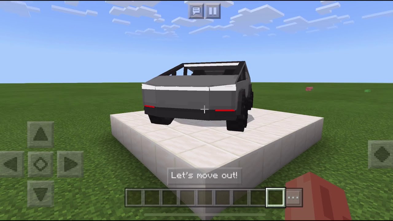 Tesla CyberTruck in Minecraft PE