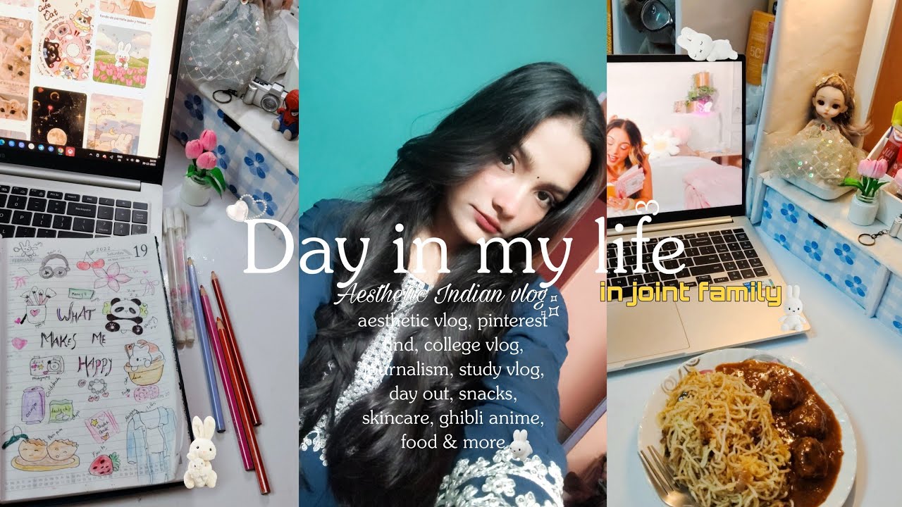 Day in my Life ♡| Aesthetic vlog Indian🌷 |Introvert life*🍒✩Day out, journal, Anime sketches & more